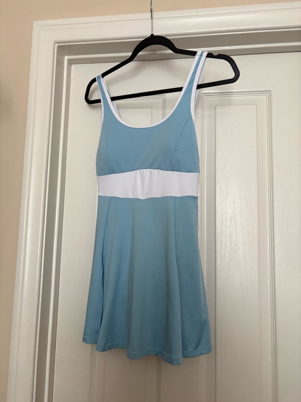 SHEIN Light Blue & White Athletic Camisole Dress